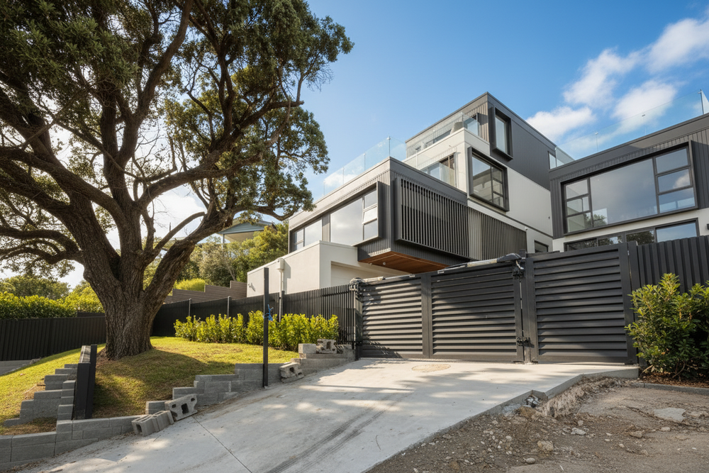 Custom Aluminium Swing Gates NZ | Single & Double Driveway Gates