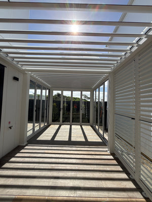 Premium Aluminium Louvre Sliding Shutters | Homelovers